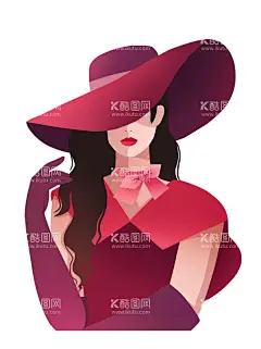 欧美风人像  - 源文件下载【酷图网】妇女节,女神节,女王,插画,插画海报,插画美女,女神节插画,女神节素材,剪影美女,欧美风人像