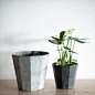 Artstone简约仿水泥进口树脂圆形花盆北欧设计师客厅绿植优质花盆