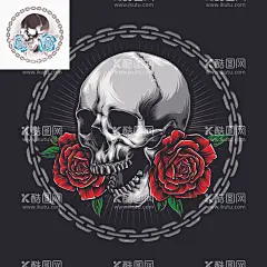 骷髅头动物花  - 源文件下载【酷图网】骷髅头动物,花,手绘涂鸦,矢量手绘,手绘元素,设计元素,广告
