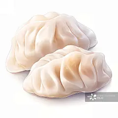 【AI数字艺术】饺子水饺蒸饺美食插画图片素材