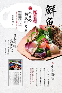 日本刺身美食海报