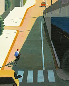 偶然看到「makoto_funatsu」画的日常风景，里面人物跟我家附近小河边钓鱼的男人一样，看似悠闲但确实又有点忧郁。 ​​​​