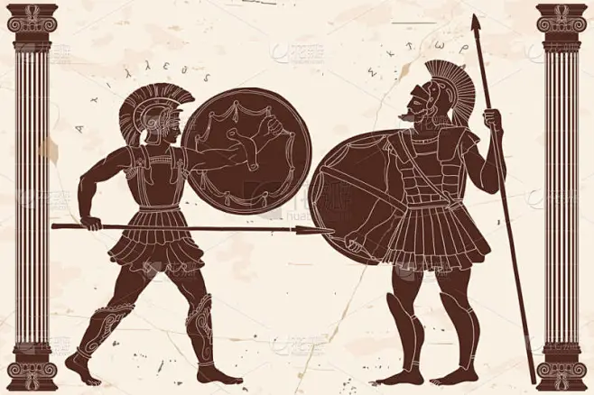 古代希腊勇士.-花瓣网