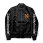 潮流嘻哈街头夹克上衣印花图案设计展示贴图psd样机模板 Bomber Jacket – Mockup插图3