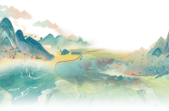 国潮山水 PNG 免扣