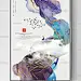 新中式抽象线条玄关走廊装饰水墨竖画