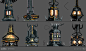 Destiny 2-Warmind-Rasputin Power Elements Exploration, Christian Piccolo : Sketch explorations identifying existing design language from the Warminds and exploring how to expand it for specific gameplay needs. These ideas ended being expanded, chopped up 