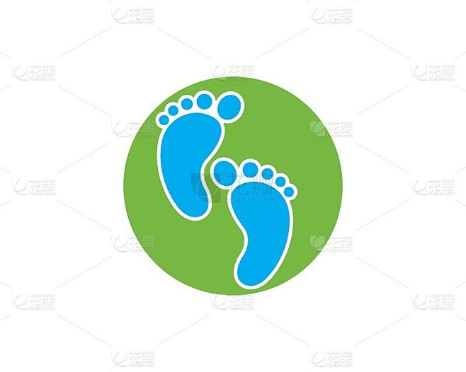 脚标志图标矢量