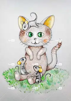 猫 鼠 儿童是童话故事 童话故事 宠物 儿童 为孩子 动物