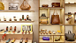 Estantes com sapatos e bolsas no ambiente da loja Selaria Richards, instalada no Shopping Villa-Lobos