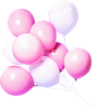 @模库 520情人节 气球 粉红色 白色 png元素_免扣png_装饰元素_模库(51Mockup)