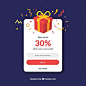 Colorful promotion pop up with flat design Free Vector