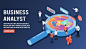 Business analysis technology concept isometric vector illustration