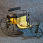 zakka杂货 复古做旧奔驰车摆件 手工制作1886年世界上第一辆奔驰