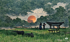 微野采集到古风背景(无人)