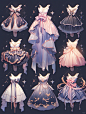 礼服｜oc连衣裙服设手帐插画素材18弹