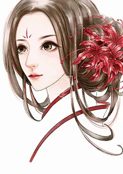中国风 古典风格 游戏手绘 插画 手绘 优雅 唯美 小清新 花样美男美女@北坤人素材