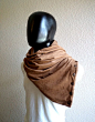 Men Infinity scarf with snaps fastener Vegan cowl by CheriDemeter, $32.50