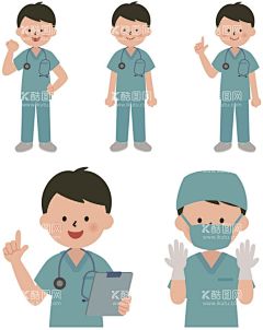 矢量男医生  - 源文件下载【酷图网】医生,矢量医生,医生形象,医生卡通形象,男医生,医生表情包,医护人员,医护人员形象,医护人物形象,医生人物形象,