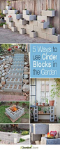 5 Ways to Use Cinder Blocks in the Garden • Lots of creative projects, ideas and tutorials!