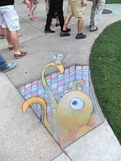 David_Zinn...chalk art #粉笔画#街头艺术#手绘#