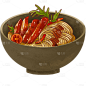 手绘-面类美食元素贴纸6