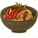 手绘-面类美食元素贴纸6