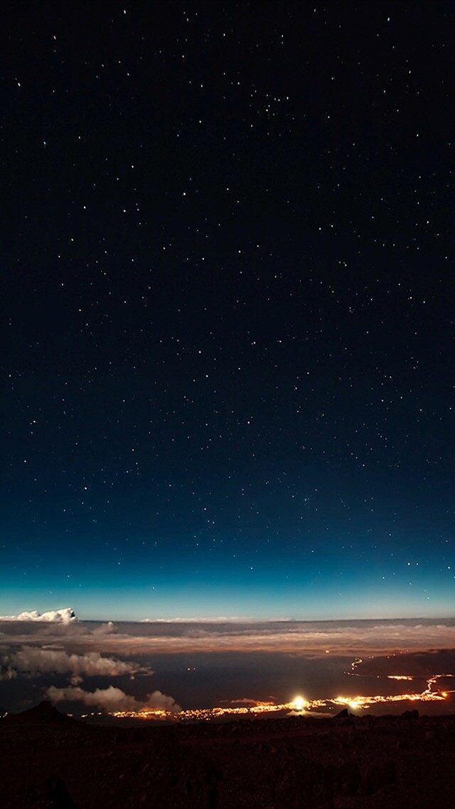城市夜景天空晚霞