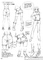 73 日式卡通动漫人物形体服装褶皱参考高清图片合辑 漫画绘画基础-淘宝网