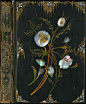 维多利亚时期，珍珠母贝镶嵌的华丽书籍封面