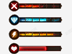 ui-血条-花瓣网|陪你做生活的设计师 | 免抠png 设计图片 免费下载 页面网页 平面电商 创意素材