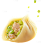 冬至实景水饺切开元素
