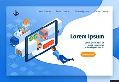 商业 汽车 房屋 搬家 模板 女人 家居家具工具装备插画绘画