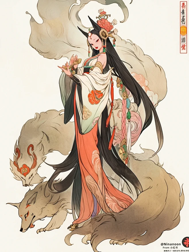 妲己图 | 角色设计 | 古风服设插画 ...