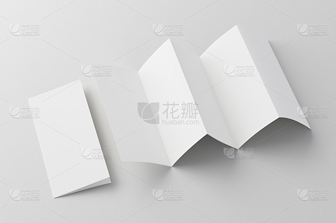 空白六折，十二页小册子小册子