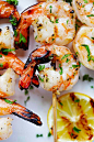 Garlic Butter Shrimp Kebab - juicy, succulent and perfectly grilled shrimp kebab with garlic butter and lemon juice. A guaranteed crowd pleaser | rasamalaysia.com