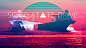 General 1920x1080 vaporwave vapor 1980s artwork pixel art glitch art VHS video tape ship