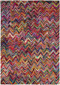 Boho Chevron Magenta/Aqua Area Rug: 