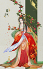 古风人物插画
（画师:可喵子 ） ​​​​