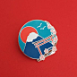 Japan Mount Fuji Cherry Blossom Enamel Pin