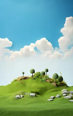 蓝天白云背景素材图AI图背景壁纸