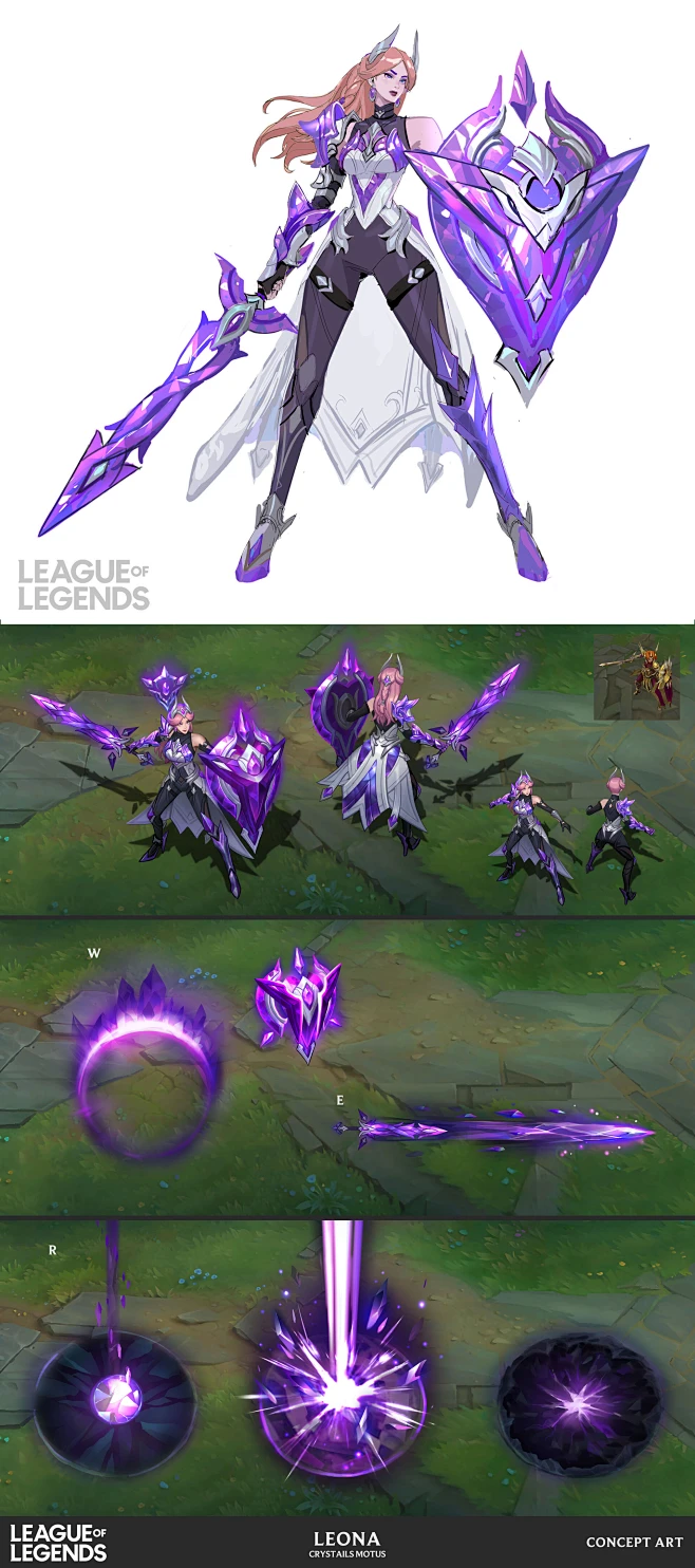 曙光女神 蕾欧娜：水晶圣骑——Art：Shen YH-花瓣网