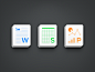 Office Icons 2 ux icon ui icon user interface icon skeu skeuomorph skeuomorphism mac icon macos icon osx icon realistic app icon office sandor wps powerpoint word excel chart form pie chart