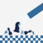 手绘蓝色下棋棋盘高清素材 下棋卡通 国际象棋 手绘下棋 棋子 棋盘 棋盘格 蓝色手绘 免抠png 设计图片 免费下载