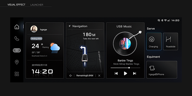 汽车 hmi car design UI...