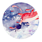 大鱼海棠同人图~-瑶背背_水彩,插画,大鱼海棠,手绘,小清新_涂鸦王国插画