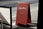 Napa : e were engaged to create an identity for Napa, a new eatery positioned in a bustling part of Glen Iris. Steering away from any obvious visual tropes associated with the venture's namesake, the Napa Valley in California, we instead focussed on the e