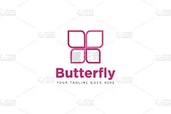 butterfly logo and icon