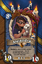 Heartshstone Card, servando lupini : Hi guys its been a while, been busy with work but I made this birthday gift for a friend. its her and her dog as a HearthStone card. Hope you like it!