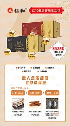 黑红人参浓缩液宣传海报-设计素材-shejisc.cn